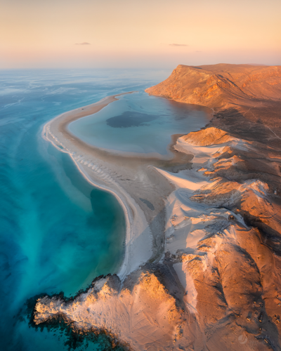Aerial view of Socotra coastline